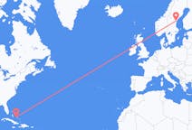 出发地 巴哈马喬治敦目的地 瑞典松兹瓦尔的航班