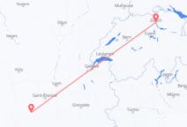 Flyg från Le Puy-en-Velay, Frankrike till Zürich, Schweiz