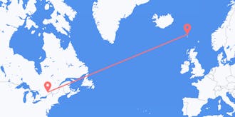 Flights from Canada to Faroe Islands