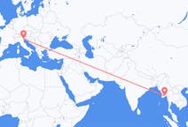 Flyrejser fra Rangoon til Venedig