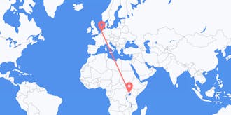 Flights from Uganda to the Netherlands