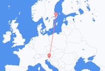 从卢布尔雅那飞往斯德哥尔摩的航班