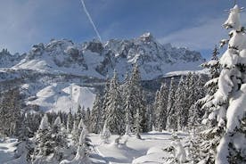 Dolomitiスキーツアー：CortinaからのSestoのドロミテ