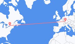 Flyrejser fra Kingston, Canada til Stuttgart, Tyskland