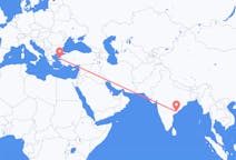 Voos de Rajahmundry, Índia para Mitilene, Grécia