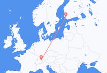 Flyrejser fra Altenrhein, Schweiz til Turku, Finland