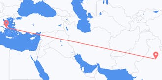 Vluchten van India naar Griekenland