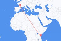 Flyrejser fra Dar es-Salaam til Toulouse