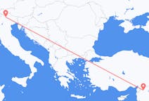 Flug frá Aleppo, Sýrlandi til Bolzano, Ítalíu