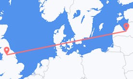 Flyg från Lettland till England