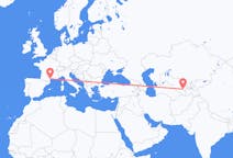Lennot Samarkandista, Uzbekistan Beziersille, Ranska