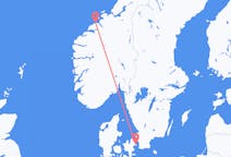 Lennot Kristiansundista Kööpenhaminaan