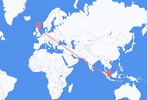Flyreiser fra Palembang, til Aberdeen