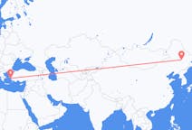 Flyreiser fra Harbin, til Samos