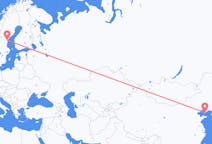 Lennot Dalianista, Kiina Sundsvalliin, Ruotsi