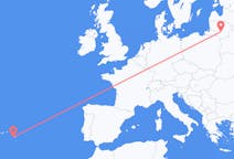 Lennot Kaunasista, Liettua Ponta Delgadaan, Portugali