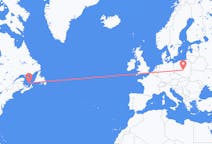 Flug frá Les Îles-de-la-Madeleine, Quebec, Kanada til Łódź, Póllandi
