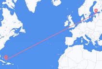 Flug frá Crooked Island, Bahamaeyjum til Tallinn, Eistlandi