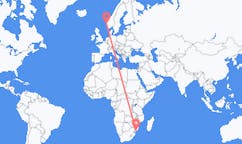 Flyrejser fra Xai-Xai, Mozambique til Bergen, Norge