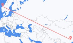 出发地 中国吉安目的地 挪威莫尔德的航班