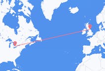 Lennot Lontoosta, Kanada Durhamiin, Englanti