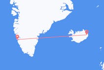 아이슬란드 에질스타디르에서 출발해 그린란드 누크까지(으)로 가는 항공편