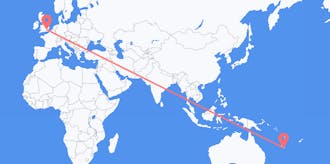 Flyreiser fra Ny-Caledonia til Storbritannia