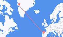 Vluchten van Salamanca, Spanje naar Ilulissat, Groenland