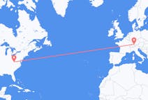 Flyg från Hamilton, Kanada till Friedrichshafen, Tyskland