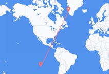Flyg från Easter Island, Chile till Nuuk, Grönland