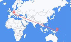Flyreiser fra Rabaul, Papua Ny-Guinea til Bolzano, Italia