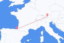 Lennot Innsbruckista, Itävalta San Sebastianiin, Espanja