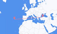 Flyreiser fra Zonguldak, Tyrkia til Ponta Delgada, Portugal