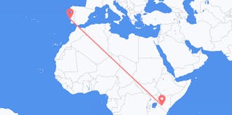 Lennot Keniasta Portugaliin