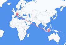 出发地 印度尼西亚普拉亚 (龙目岛)目的地 法国费加里的航班