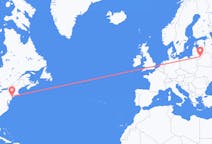 Flyrejser fra New York til Vilnius