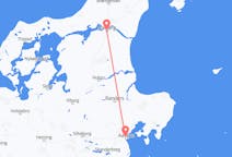 Vluchten van Aarhus, Denemarken naar Aalborg, Denemarken
