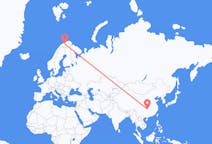 중국 장가계에서 출발해 노르웨이 알타로(으)로 가는 항공편