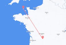 Vols de Guernesey, Guernesey vers Brive-la-gaillarde, France
