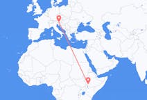 Flyrejser fra Jinka, Etiopien til Klagenfurt, Østrig