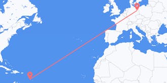 Flug frá Sankti Lúsíu til Þýskalands