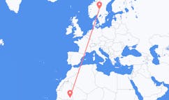 Flyreiser fra Nema, Mauritania til Rörbäcksnäs, Sverige