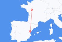 Lennot Poitiersista, Ranska Valenciaan, Espanja