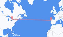 Flyg från Waterloo, Ontario, Kanada till Vigo, Spanien