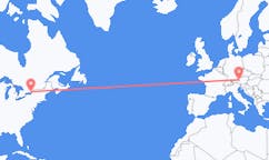 Flyg från Kingston, Kanada till Salzburg, Österrike