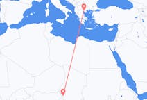 Flyreiser fra N Djamena, til Thessaloniki