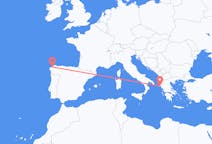 Flyreiser fra La Coruña, til Corfu