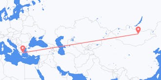 Flyrejser fra Mongoliet til Grækenland