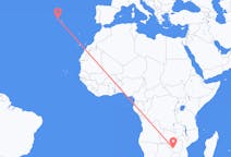 ジンバブエのブラワヨから、ポルトガルのテルセイラまでのフライト