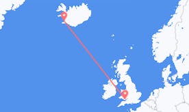 ウェールズからアイスランドへのフライト